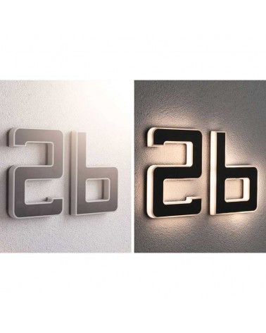 Letra b para fachada de casa solar LED 3000K 6Lm IP44