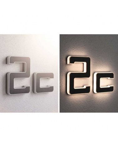 Letra c para fachada de casa solar LED 3000K 6Lm IP44