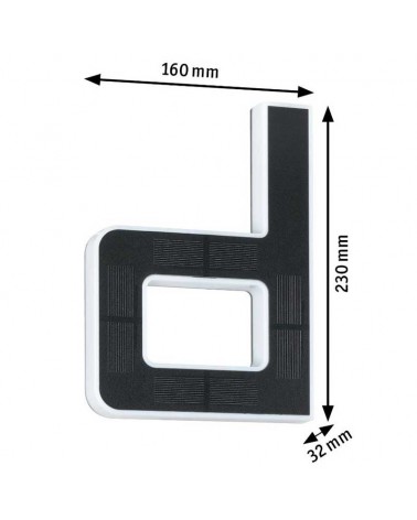 Letra d para fachada de casa solar LED 3000K 6Lm IP44