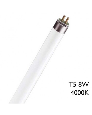 Tubo fluorescente trifósforo 8W T5 28,8cm 4000K F8T5/840 Luz día