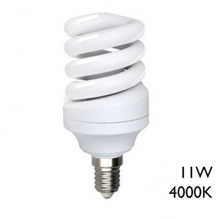 High brightness MINI spiral bulb 11W E14 4000K