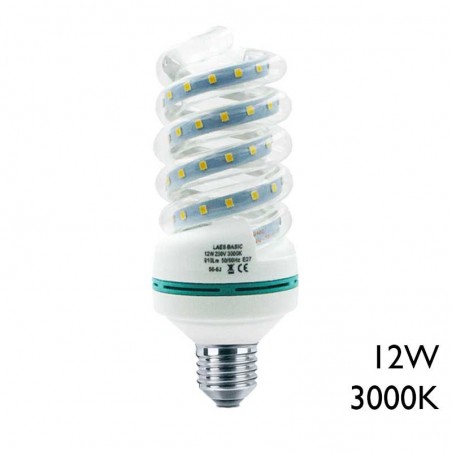 Spiral LED bulb 12W E27 3000K
