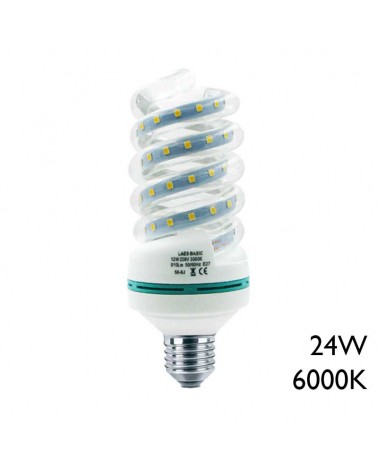 Spiral LED bulb 24W E27 6000K