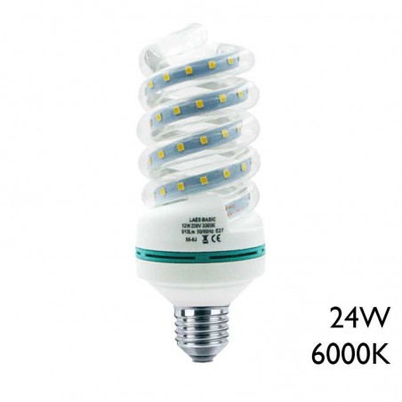 Spiral LED bulb 24W E27 6000K