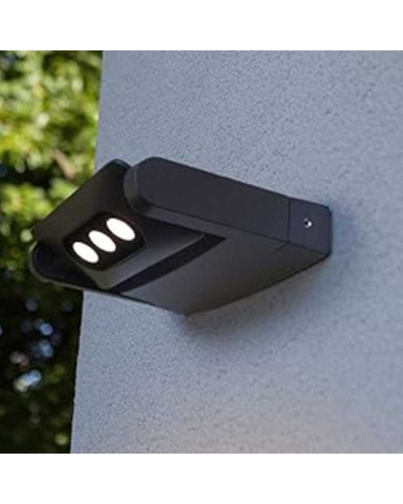 Outdoor wall light 21cm LED anthracite aluminum 9W 4000K
