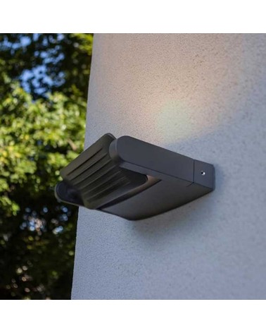 Outdoor wall light 21cm LED anthracite aluminum 9W 4000K