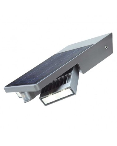 Aplique pared de exterior solar 3,2cm LED de metal gris 40W 4000K IP44