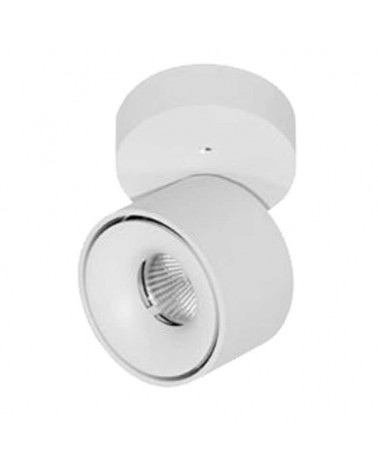 Mini cylinder wall and ceiling spotlight 7.5cm white LED 7W 90º tilting aluminum CCT Switch 2700K/3000K/4000K