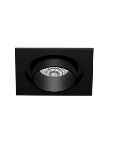 Proyector negro Aluminio 10,9cm orientable base cuadrada 12W CCT Switch 2700K/3000K/4000K
