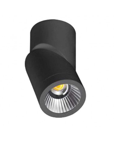Cylinder wall and ceiling spotlight 6cm Black LED 8W Aluminum tilting 355º CCT Switch 2700K/3000K/4000K