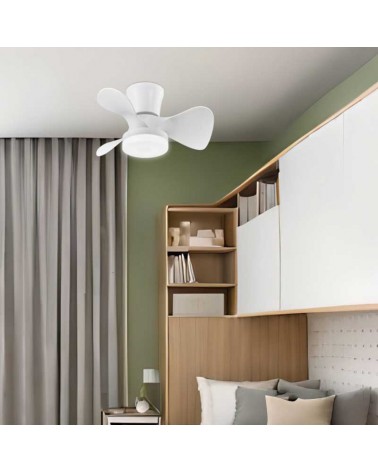 Ventilador de techo 30W Ø56cm plafón LED CCT 18W control remoto REGULABLE temperatura luz