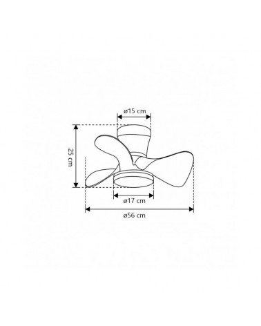 Ventilador de techo 30W Ø56cm plafón LED CCT 18W control remoto REGULABLE temperatura luz