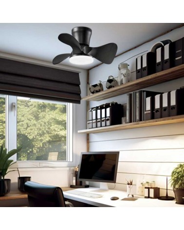 Ceiling fan 30W Ø56cm LED CCT 18W remote control DIMMABLE light temperature