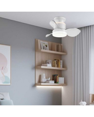 Ceiling fan 30W Ø50cm LED CCT 18W remote control DIMMABLE light temperature