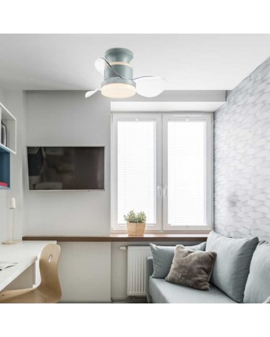 Ceiling fan 30W Ø50cm LED CCT 18W remote control DIMMABLE light temperature