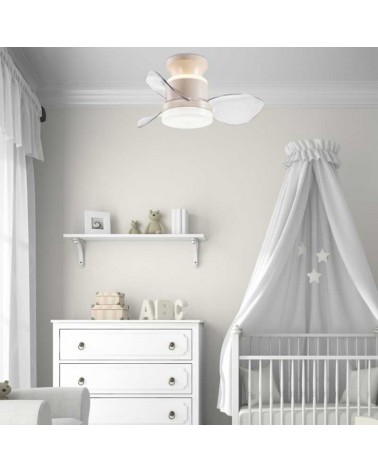 Ceiling fan 30W Ø50cm LED CCT 18W remote control DIMMABLE light temperature