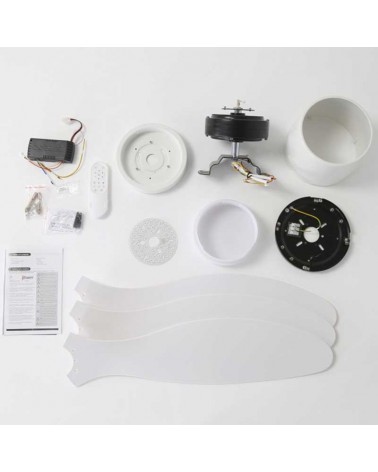 Ventilador de techo 33W Ø132cm plafón LED CCT 18W control remoto REGULABLE temperatura luz