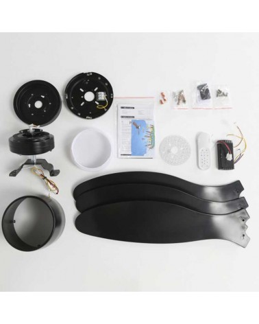 Ceiling fan 33W Ø132cm LED CCT 18W remote control DIMMABLE light temperature