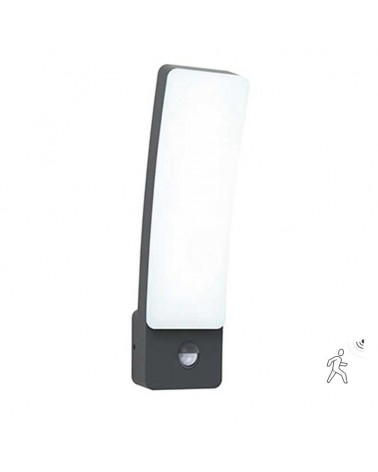 Dark grey outdoor wall light 31.1cm aluminum LED 18W 4000K with PRESENCE SENSOR