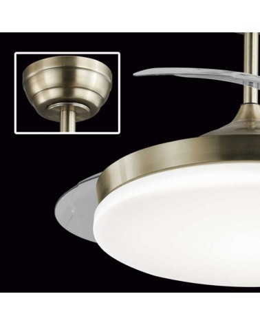 Ventilador de techo 30W Ø50cm plafón LED CCT 54W control remoto REGULABLE temperatura luz