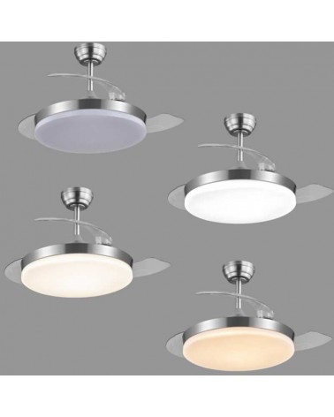 Ceiling fan 30W Ø50cm LED ceiling fan CCT 54W remote control DIMMABLE light temperature