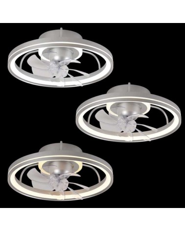 Ventilador de techo 20W Ø48cm plafón LED CCT 35W control remoto REGULABLE temperatura luz