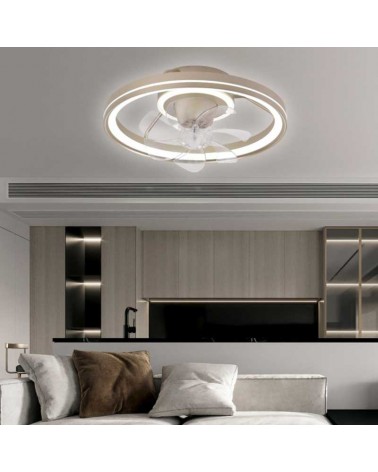 Ventilador de techo 20W Ø48cm plafón LED CCT 35W control remoto REGULABLE temperatura luz