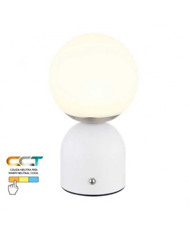 Portable LED table lamp 2.5W 21cm metal dimmable CCT and touch