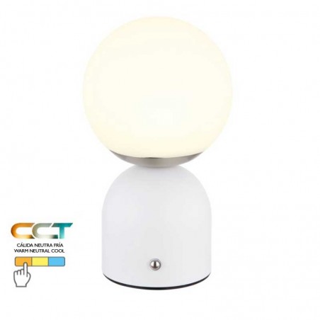 Portable LED table lamp 2.5W 21cm metal dimmable CCT and touch