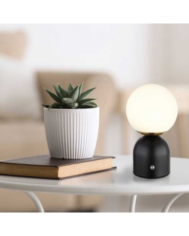 Lámpara de mesa portátil LED 2,5W 21cm de metal regulable CCT y táctil