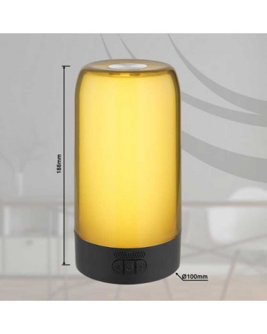 Lámpara de mesa portátil LED 1,5W 18,8cm de aluminio y plástico RGB y táctil