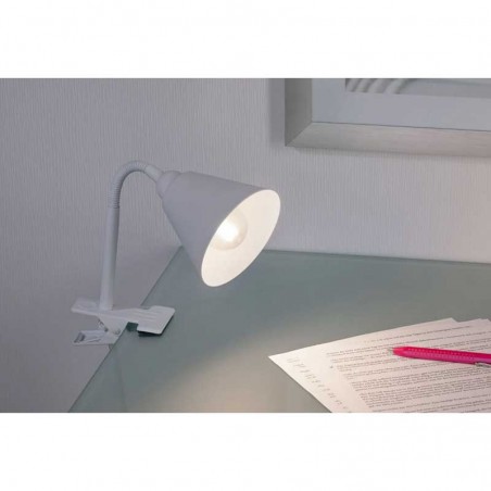 Clamp lamp with 11cm diameter E14 socket and flexible arm