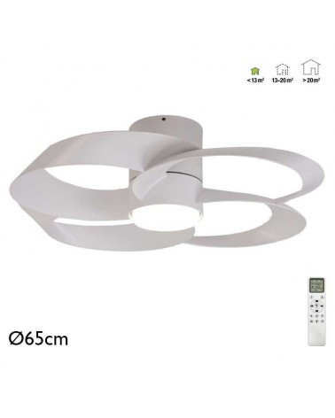 Ceiling fan 22W Ø65cm LED light 24W remote control DIMMABLE light temperature
