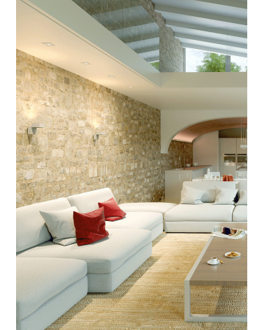 Wall and ceiling cube spotlight 10cm grey colour LED 15W 90º tilting aluminum 4000K 1321 Lm. 40º