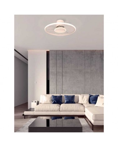 Smart ceiling fan 25W Ø66cm with LED light 45W remote control DIMMABLE light temperature