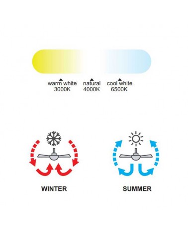 Ceiling fan with 26W Ø55.6cm60W CCT and RGB LED light DIMMABLE remote control light temperature