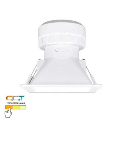 Downlight 8W LED 10.2cm square recessed CCT SWITCH IP44
