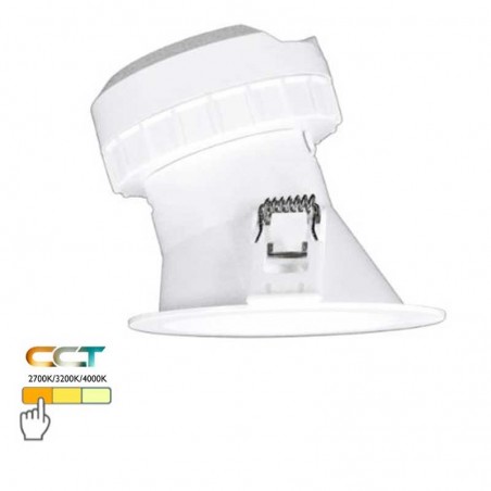 Downlight 8W LED 9cm round asymmetrical recessed CCT SWITCH IP44