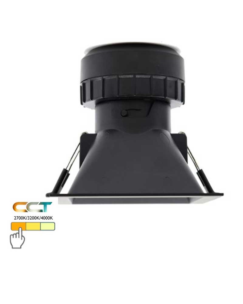 Downlight 8W LED 10.2cm square recessed CCT SWITCH IP44