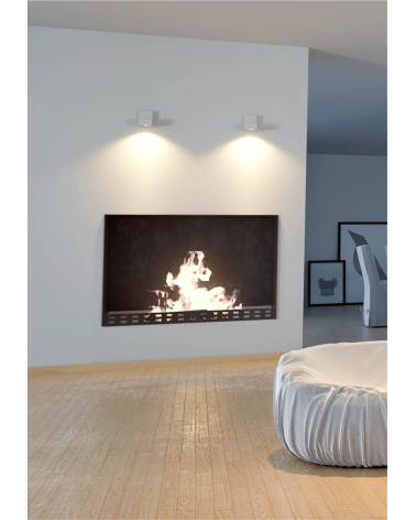 Wall and ceiling cube spotlight 10cm grey colour LED 15W 90º tilting aluminum 4000K 1321 Lm. 40º