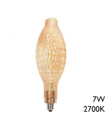 Bombilla Tubular Ámbar 64 mm LED E14 7W 2700K 780Lm