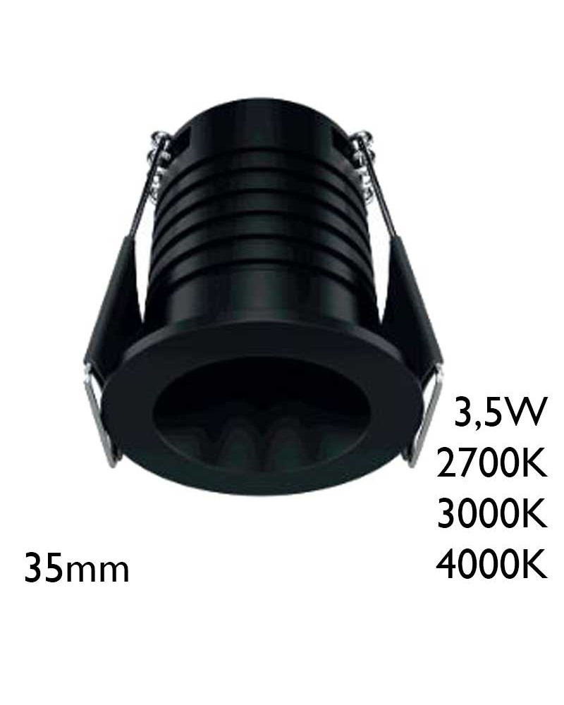 Mini black downlight round 3.5W 30º LED CREE IP65