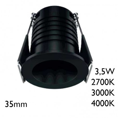 Mini black downlight round 3.5W 30º LED CREE IP65