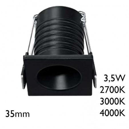 Mini square black downlight 3.5W 30º LED CREE IP65