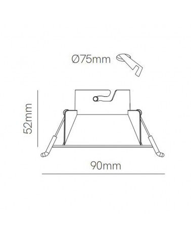 Downlight 8W LED 9cm round recessed wood finish CCT SWITCH IP44