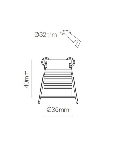 Mini square white downlight 3.5W 30º LED CREE IP65
