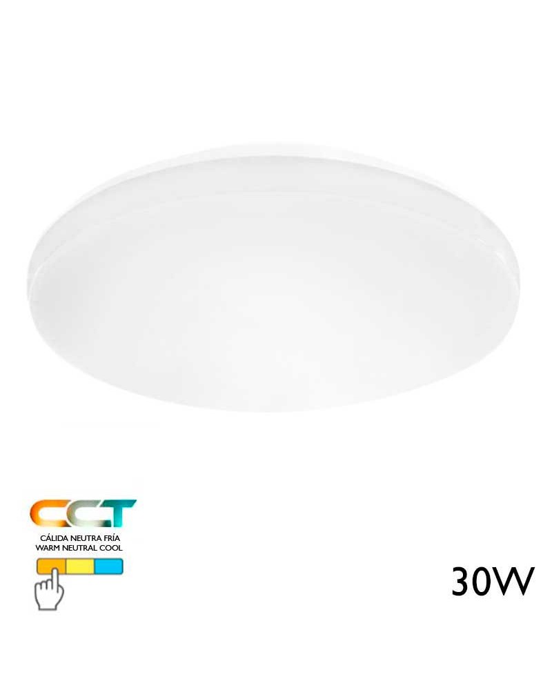 Plafón LED 30W 33 cm LED para exterior IP54 CCT
