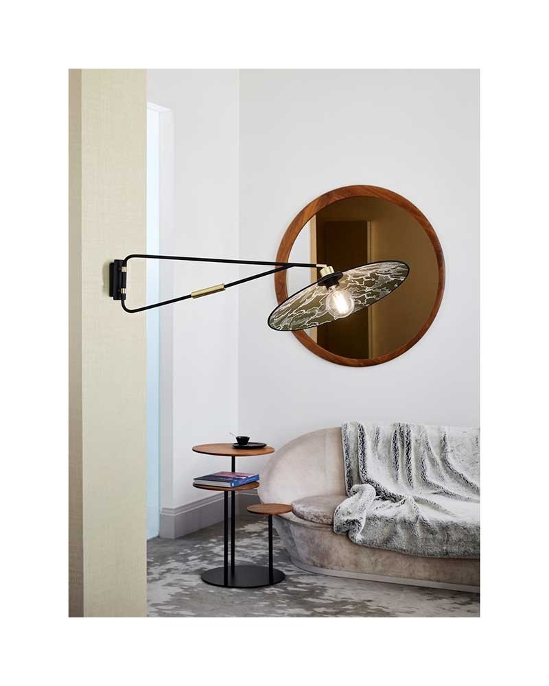 Wall light with rotating arm 103cm metal E27