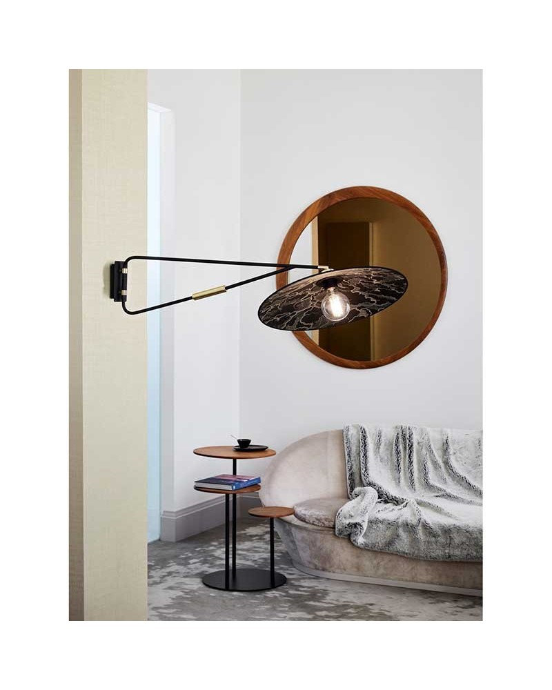 Wall light with rotating arm 103cm metal E27