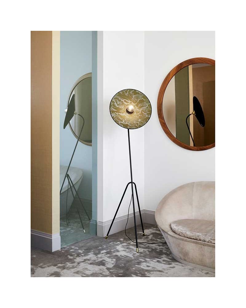 Floor lamp 180cm metal conical lampshade with E27 tripod